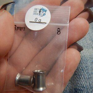 0g silver spinner gauges